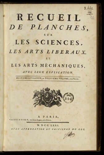 L'Encyclopédie. Volume 30. Planches 9