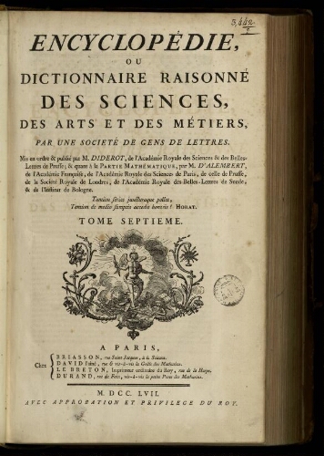 L'Encyclopédie. Volume 07. Texte : FO-GY
