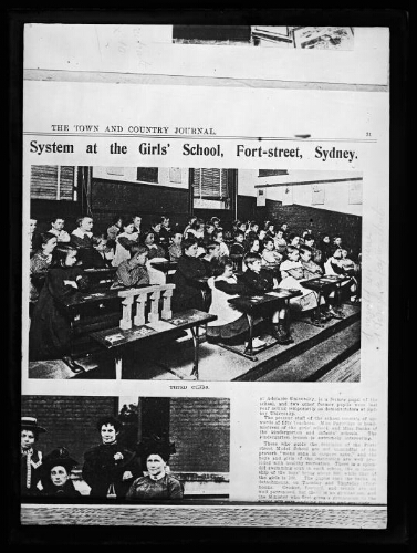 The Town and country journal. System at the Girls’ school, Fort-Street, Sydney