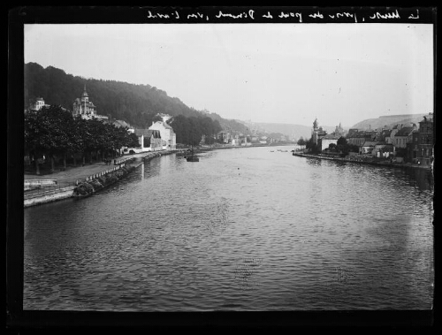 La Meuse (rivière), prise du pont de Dinant vers l’aval